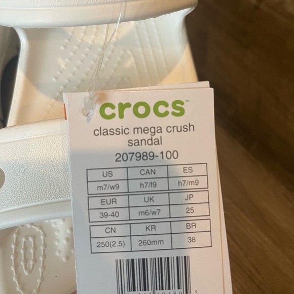 NWT Crocs Mega Crush Sandals - Picture 6 of 6